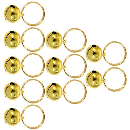OSOLADY 12pezzi Campanelli Metallici Rotondi per Animali Domestici Adatti per Collari di Cani e Gatti come Ciondoli Pendenti per Accessori Decorazioni Natalizie e Lavoretti Creativi