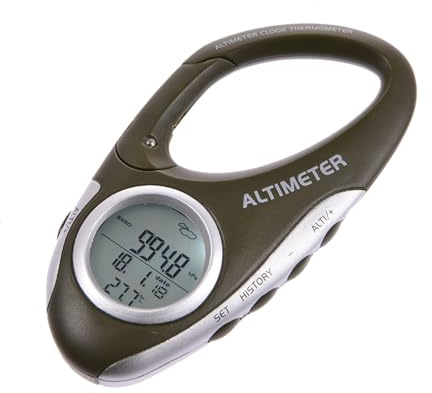 Digital Altimeter Hiking – ABS 9x5x2cm, Multifunctional Electric Altimeter, Barometer, Thermometer Celsius, Carabiner Áltimeter, Hiking Supplies | Ĥiking, Camping, Outdoor Adventures
