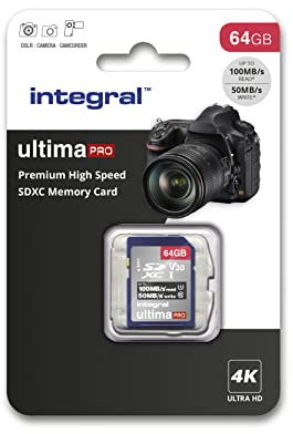 Integral 128 GB SD-Karte 4K Ultra-HD-Video High Speed SDXC V30 UHS-I U3 Class 10 Speicherkarte bis zu 100 MB/s, Farbe kann variieren