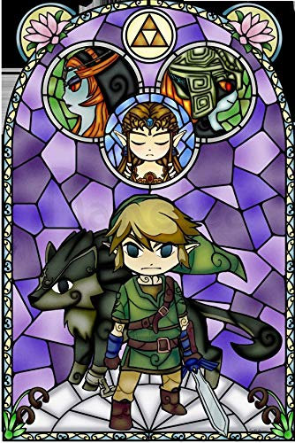 5D DIY Diamant Malerei Kits Voll Bohren Zelda-Spiel Erwachsene Kinder Kristall Strass Mosaik Diamond Painting Art Kreuzstich Stickerei Craft Wohnzimmer Schlafzimmer Wanddekor 80x120cm