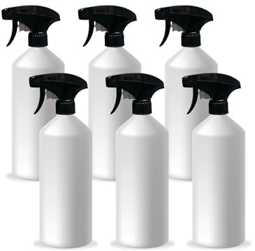 Filo 6-Pack Plastic Spray Bottles for Cleaning - 1 Litre Spray Bottles Heavy Duty Chemical Resistant - Large Spray Bottle & Trigger Spray Bottle Set for Car Detailing,