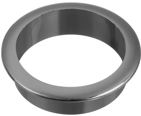 QUARKZMAN Passe Cable Bureau 1 Pcs 2.17 Pouce (55mm) Passe Fil Bureau en Nylon, Cache-Trou de Câble en Plastique, Organisateur de Câbles et Cordons pour Armoire de Bureau, Noir