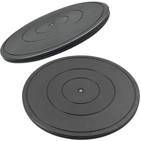 Universell roterande tallrik, 2 stycken roterande skivor, 360° roterande skiva lämplig roterande platta med diameter 40 cm för kontor, PC-skärm, TV, kök, växter