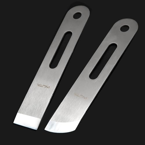 WUTA Läderförtunningskniv, Skiving Tool, 420B Martensitic Rostfritt Stål, Professionell DIY Läder Hantverksskärning (2 delar, höger hand)