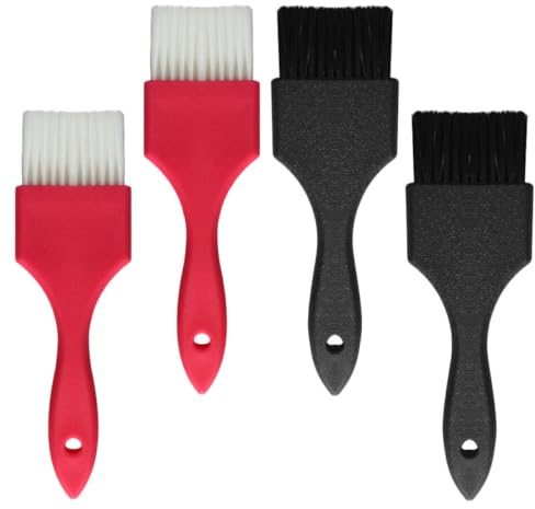 WEKADRIN Pinceau pour Coloration Cheveux Salon Poils Flexibles et Application Uniforme, Lot de 4 Pièces en PC pour Hommes et Femmes, Coiffeur et Barbier