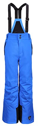 Killtec Pantalones de esquí para niño con Peto Desmontable, paranieves y protección en los Bordes, Impermeables, Transpirables 00838-azul neón 116