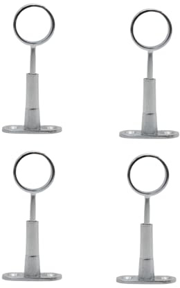 DOJA Barcelona | Support Tringle Penderie Central | 4 Supports pour Barre Ronde Ø 25mm | H 50 à 80mm | Zinc-Aluminium | Pour Armoire, Vêtements et Rideau Plafond