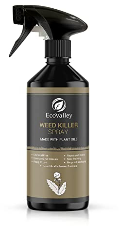 EcoValley Natural Weed Killer Spray - Pet Safe, Fast-Acting Formula for Home, Patio & Garden - 500ML - Effective & Eco-Friendly Herbicide