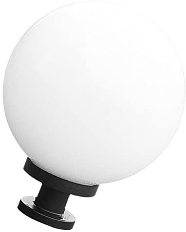 SHERCHPRY Lámpara De Poste Para Exteriores De 6 Pulgadas Bola Acrílica Luz De Patio Decorativa Para Jardín Y Terraza