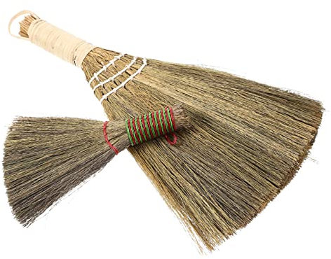 Healeved Lot De 2 Mini-balais À Poussière Petit Balai De Nettoyage pour Bureau Balai À Main avec Pelle À Poussière Usage Industriel Doux