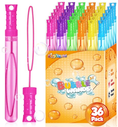 36PCS Bubble Wands for Kids,Bulk Bubble Wand for Kids Party Favor, Bubble Maker for Party Favor,Birthday,Goodie Bags, Wedding, Carnival Prizes, Summer Outdoor Toy Gifts, Assortment 6 Colors