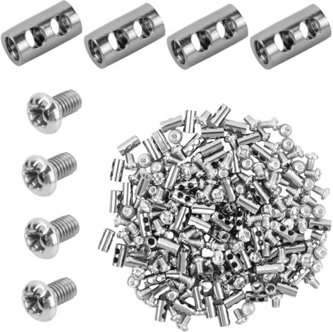 60 Pcs Steel Wire Rope Cable Clamp 3mm, Double Hole Wire Rope Clips, Adjustable Duplex Bolt Cable Clamps Kit, Cable Wire Rope Lock for Garden Fence Wire (B)