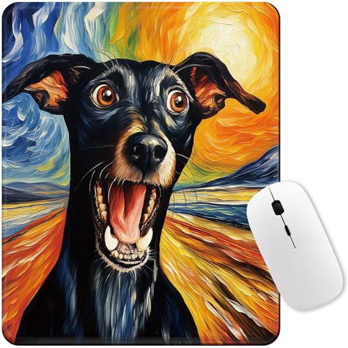 NiHome Ölgemälde-Mauspad für Arbeit und Gaming, künstlerisches Design, Schreibtischzubehör, Gaming-Mauspad für Schreibtisch, rutschfeste Gummiunterseite, ultraglatte Oberfläche für Präzision