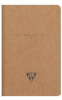 Clairefontaine - 103596C - Thread Stitched Notebook Flying Spirit 9x14cm 96 Pages Lined Ivory Paper 90g - Brown Kraft Cover - 5 Designs, Random delivery