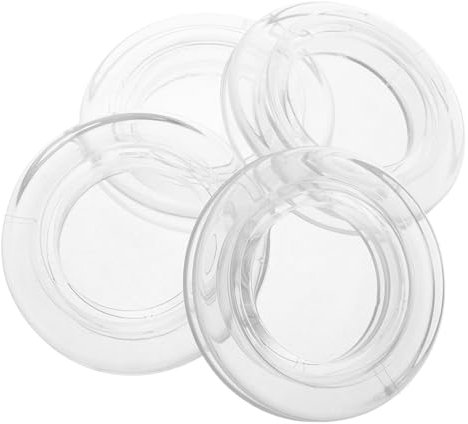 HYTROVE 4ensembles Lot de Anneaux pour Parasol De Table De Patio avec Capuchons Transparents Prévenant Rayures Et Chocs