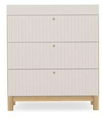CuddleCo Remi Baby Changing Table in Oak/Cashmere with Spacious Soft-Close Drawers, Removable Changing Top - Baby Changing Unit Suitable Up to 11kg, Elegant and Functional Nursery Furniture
