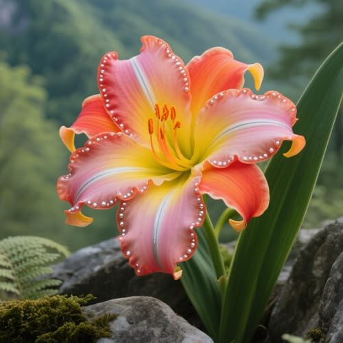 Hemerocallis ornamental resistente al clima, fácil de mantener-5Bulbos-X