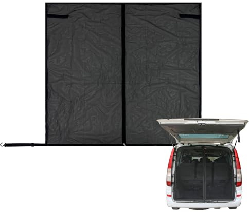 Malla Protectora Antimoscas para Portón Trasero - 147x145 Cm Magnética Transpirable - Protector para Ventana Trasera de SUV,para Vivir Al Aire Libre Viajes por Carretera Furgoneta Camión