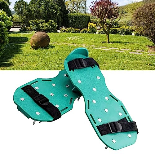 Fydun Scarpe Aeratore per Prato - Sandali Chiodati per un'efficace Aerazione del Terreno, Cinturini Regolabili vestibilità Comoda, Ideali per la Cura del Prato e Il Giardinaggio