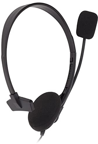 ZAICOLER Telefonheadset Lättviktsbrusreducering Single Ear Headset för Kundtjänst Svart för PC Office