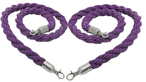 Vriden, vriden flätad hamprepbarriär(Purple Silver Hooks,1.8m/6ft)
