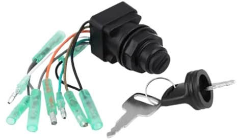 AOLUOER 37110-99E00 Nyckelströmbrytare Tändning for S//U///Z//U//K//I DT25 | Till DT225 Utombordare Motorer Motorer Delar 37110-92E01