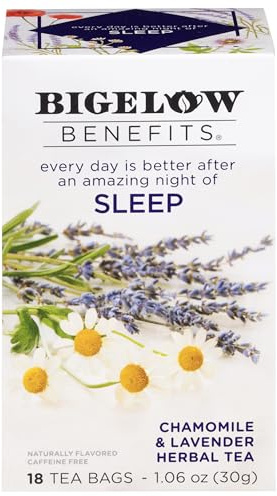 Bigelow Tea Benefits Sleep Chamomile & Lavender Herbal Tea, 18 ct