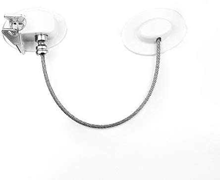 Kühlschrankschloss, Klebeschloss aus Zinklegierung Türschloss-Kit, Gefrierschrank, Fensterskabel, Selbstklebend Kindersicheres Sicherheitsschloss mit Schlüssel für empfindliche Artikel (Weiß 1PC)