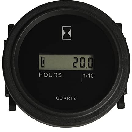Yooreal DC 4,5 V 90 V Digital Hour Meter, totalt återställbara timmar, datalagring för gräsklippare Golfvagn ZTR/Riding gräsklippare Land Trimmer etc
