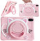 ESSTORE Case Compatible with Honor Pad X9 Tablet 11.5 Inch 2023 Cover, Cute Cat Kids Case with 360° Rotating Handle Kickstand Shockproof Rugged Heavy Duty Kids Friendly Tablet Cover, Pink