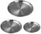 Rapidbok 3-stück Edelstahl Speiseteller, 20cm, 23cm, 26cm - Matt, Rostfrei, Wiederverwendbar - Ideal für Outdoor, Picknick, Küche, Party