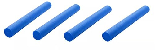 4x Blue Swimming Pool Noodle Float Aid Woggle Logs Noodles Water Flexible 150cm Solid Swim Kickboard Kids Child Toy Adult Swim Floation Log Lounger Chair Learner Swim Lession Lilo Water