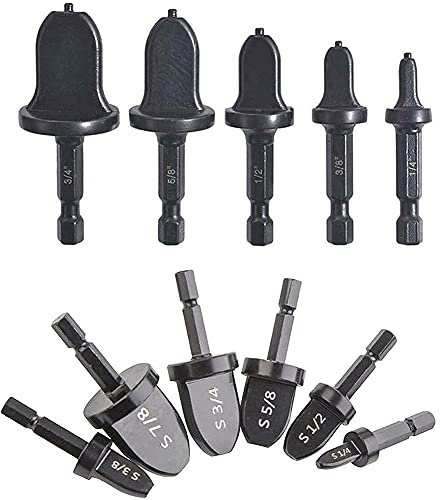 Sujurio Herramienta Prensado Tubo Cobre para Aire Acondicionado con Manejar Hexagonal, Juego Brocas Herramienta Prensado Conjunto ReparacióN Expansor Herramienta Abocardado Tubo