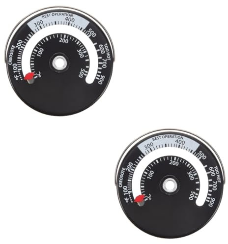 Yardwe 2St Hygrometer Temperaturanzeige Temperaturmesser gasherd thermometer Aräometer für Feuchtigkeit Temperatur-Thermometer dekoratives Thermometer Innentemperaturthermometer Magnet