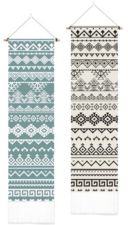 PLIGREAT Arazzo lungo e sottile, arazzo da parete in stile geometrico, per camera da letto, soggiorno, dormitorio, stanza, verticale, astratto, decorazione per la casa