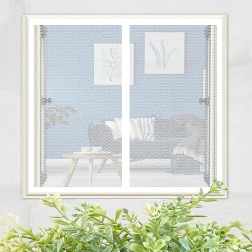 Zanzariera Magnetica per Porte 40 x 210 cm con Magneti Anti Zanzare Insetti, Chiusura Automatica, Rete Fine Tenda Magnetica Zanzariera Porta per Balcone Soggiorno Cantine, Bianco
