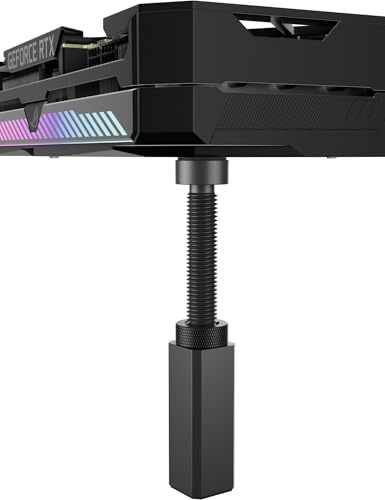 upHere GH80K GPU-stödfäste, justerbart höjdstöd för grafikkort, GPU-stativ med magnet och halkfritt ark, GPU anti-Sag-hållare för universellt videokort (50–80 mm), svart