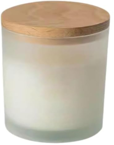 Doftljus, Naturligt växtvax glasljus Cylinder Återanvändbar burk Aromaterapi Ljus Stresslindring(Camellia)