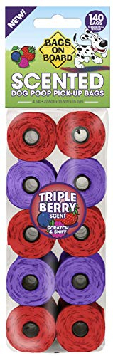 Bags on Board Kotbeutel mit Triple Berry Duft, 140 Stück