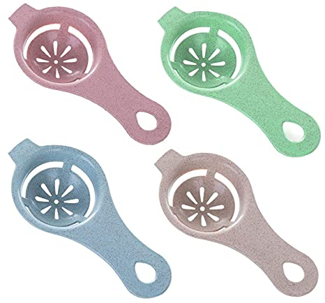 4 Pcs Tuorlo d'uovo, Bianco d'uovo, Separare Tuorlo, Separatore Tuorlo, Separatore Tuorlo d'uovo, Separatore Uovo, Tuorlo Albume Bianco d Uovo(Beige, Rosa, Blu, Verde)