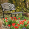 Lazy Susan 102 cm Jasmine Gartenbank in Antik Bronze, Grüne Sitzkissen | Nachhaltiges Sandguss-Aluminium | Wetterfest | Rostfrei | Wartungsarm | 3 Jahre Garantie
