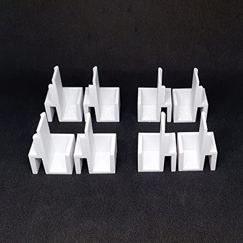 Lot de 8 Guides Hauts pour Porte Coulissante de Placard Form Optimum - Renforcé - Plus épais que l'original - Fabriqué en France