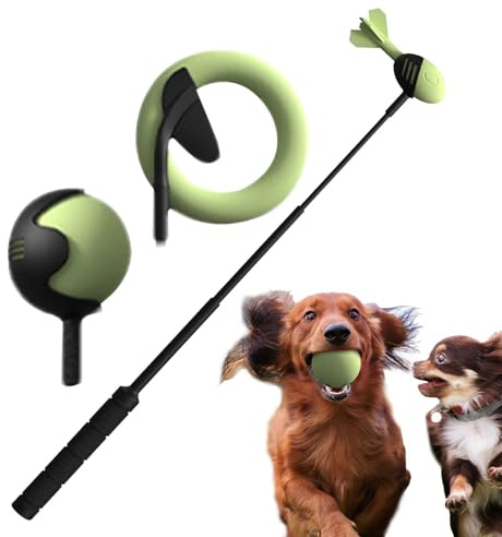 Generisk hundleksak bollkastare, husdjursbollkastare hundar – interaktiv hundleksakskastare | infällbar, halkfritt handtag, valpboll, tennisbollkastare för promenader