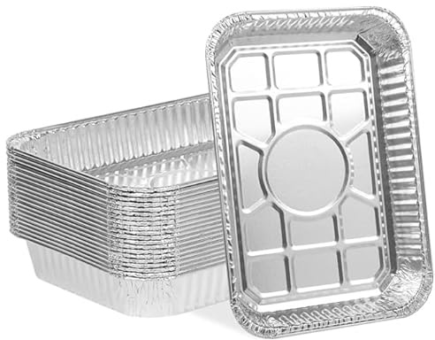 35-pack avfettningsskålar för Weber, grilltillbehör för Weber Spirit, Genesis, Traveler, Q-serie, engångsaluminiumfoliefettskålar, 21,6 x 15,2 cm