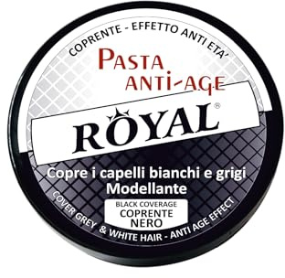 Cera per Capelli Nera 2 in 1 – Pasta Modellante Anti-age - Copre Capelli Bianchi e Modella – Colorazione Temporanea Lavabile – Tenuta Naturale – 100ml