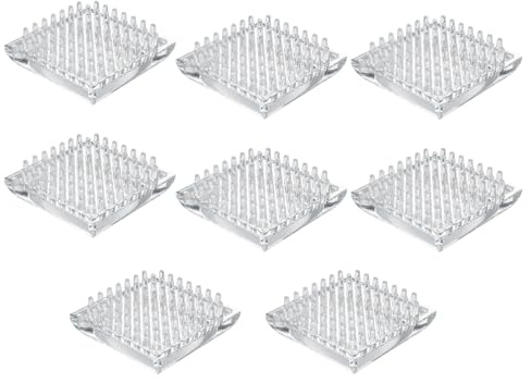 8Pcs Effective Furniture Carpet Protectors Unique Pointed Transparent Plastic Caster Cups Clear Spiked Furniture Cup for Sofas Tables Chairs