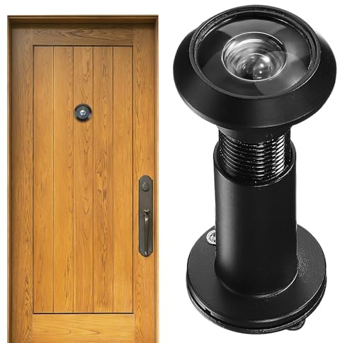 Didiseaon Visionneuse de Porte Inoxydable Angle Œilleton de Sécurité Résistant Corrosion pour Porte Entrée Maison Bureau et Hôtel avec Protection Arrière Anti-regard