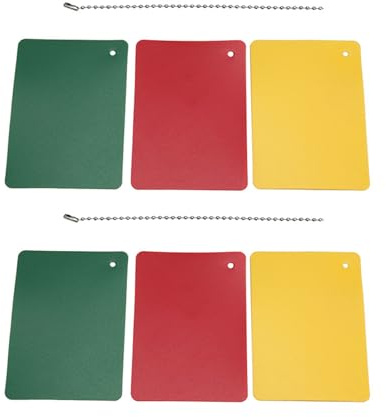 Tarjetas de Penalización para Árbitro | Accesorios para Juegos de Arbitraje,Tarjetas Amarillas, Rojas y Verdes de Árbitro - Para partidos de fútbol, competiciones, entrenamientos, campos, parques y de