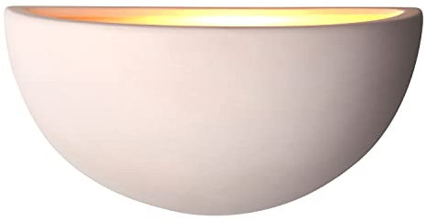 HUMA Modern Decorative Paintable Bowl Shaped E27 LED Compatible Dimmable Hallway Lounge Wall Uplighter