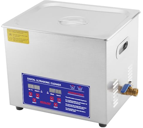 ExoticaBlend Ultraschallreinigungsgerät Edelstahl Ultraschallreiniger mit Heizung Timer Ultrasonic Cleaner für Schmuck Brillen Uhren Gläser Ultraschall-Reinigungsgerät,15L